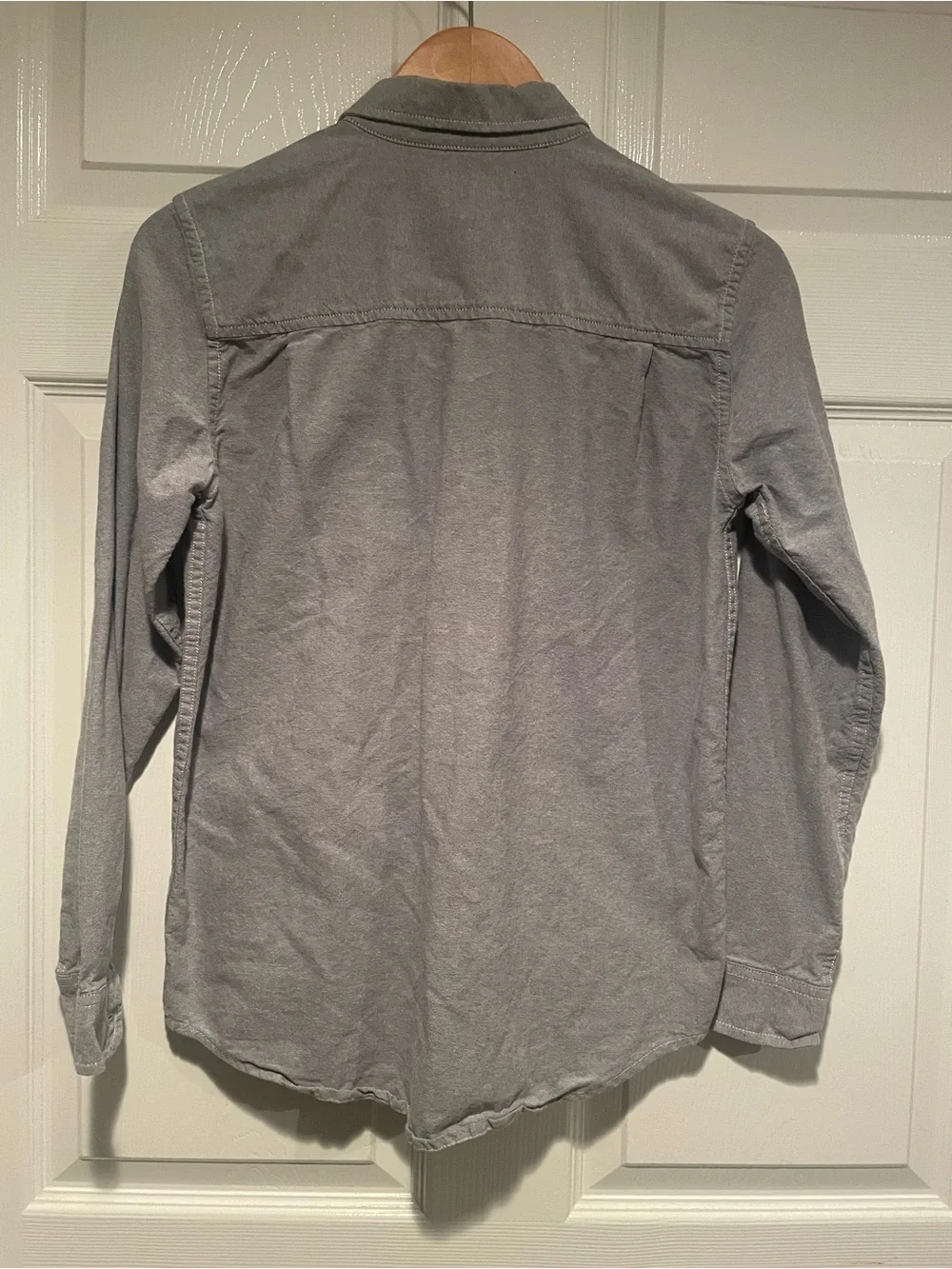 The Children's Place Light Gray Button-Down Shirt - Size 16 (Youth XXL)